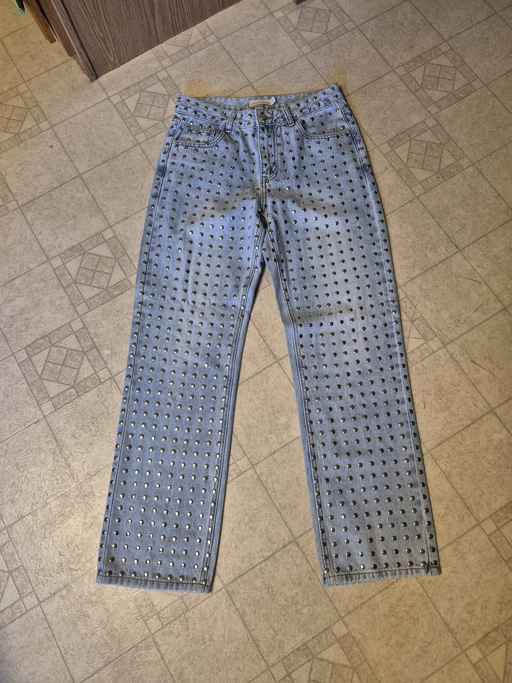 House Of Harlow 1960 Wide Leg Studded Jeans 29